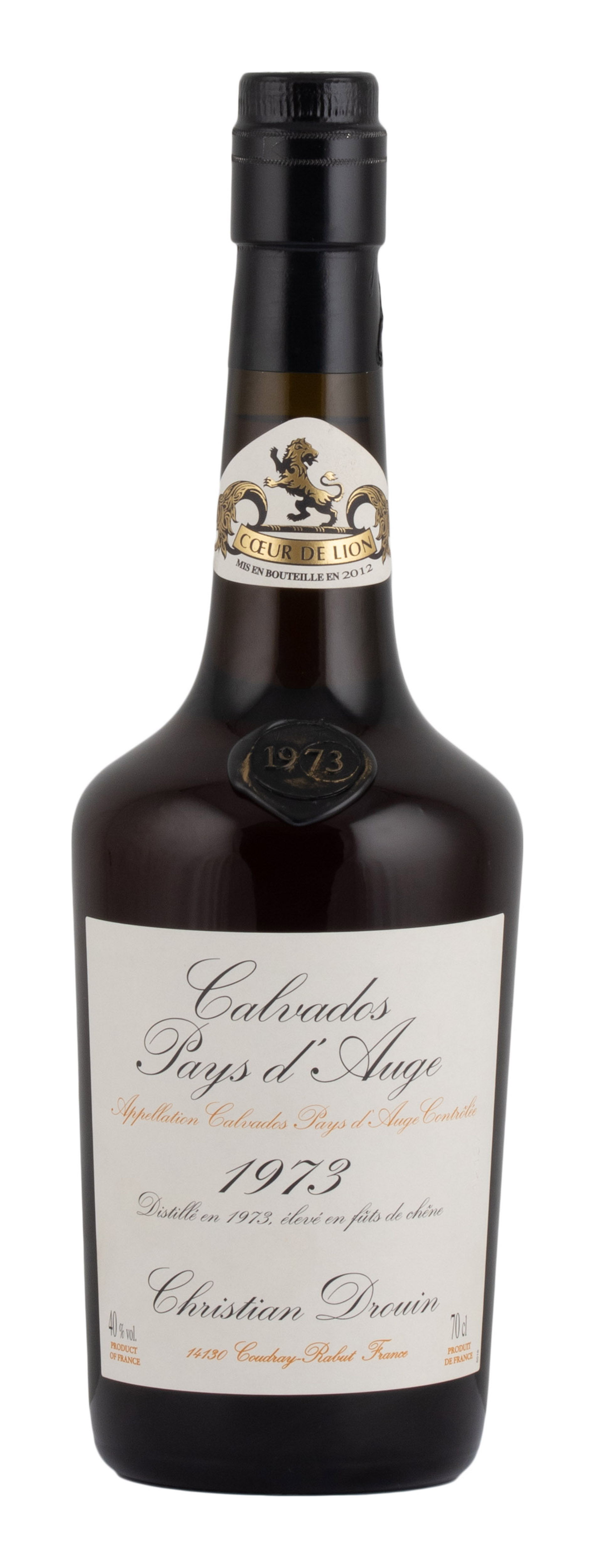 Christian Drouin Calvados Les Millésimes 1973 - Engelstad